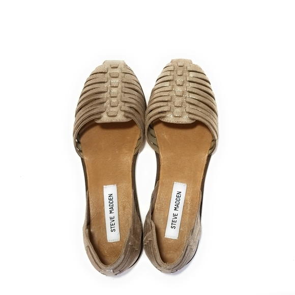 STEVE MADDEN Hillarie Gold Sparkly Flats Size 8.5 - Picture 6 of 8